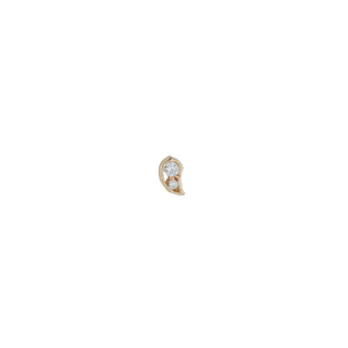9ct Gold CZ Paisley Single Stud