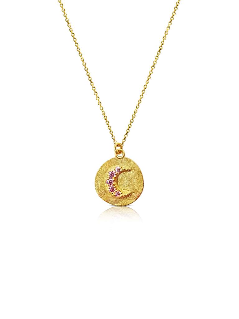 9ct Gold Pink Moon Necklace