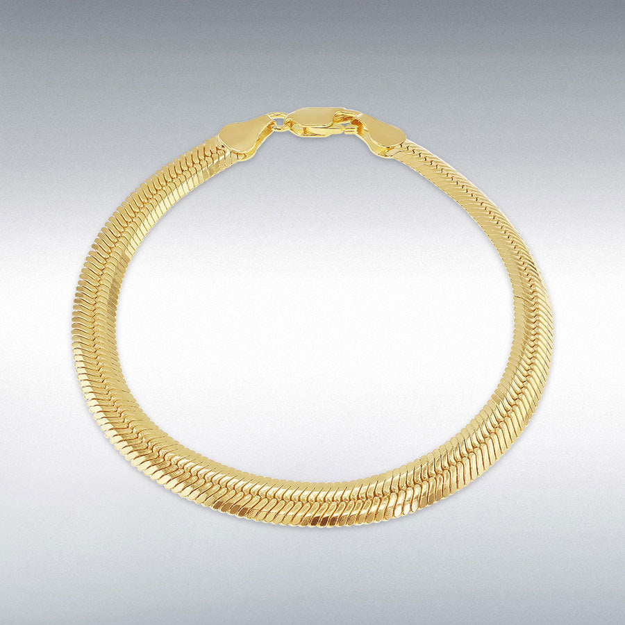 Gold Plated DC Oval 80 Herringbone Chain