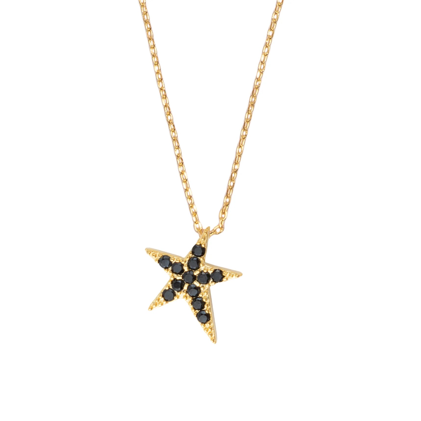 Black Power Star Necklace