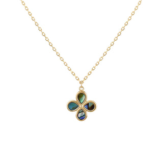 Paua Shell Clover Necklace