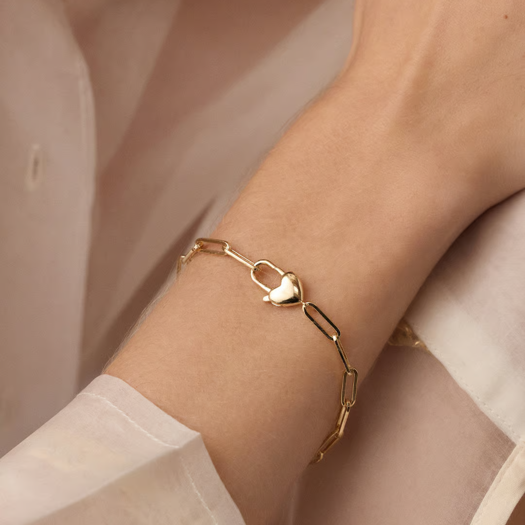 Heart Padlock Bracelet