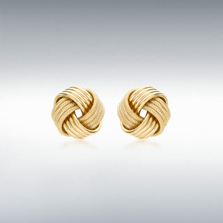 Half and Half Knot Stud Earrings