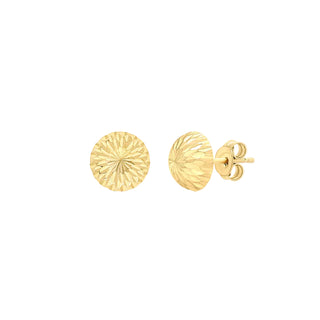 Cut Half-Ball Stud Earrings
