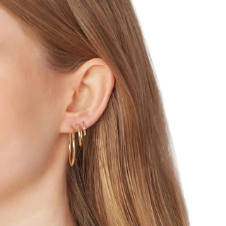 18mm Sleeper Hoop Earrings