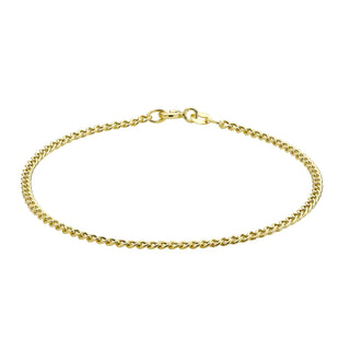 9CT Hollow Curb Chain Bracelet