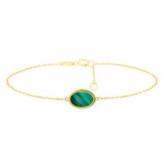 Oval Malachite Bracelet
