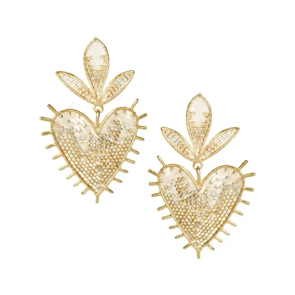 Mystic Heart Earrings Gold