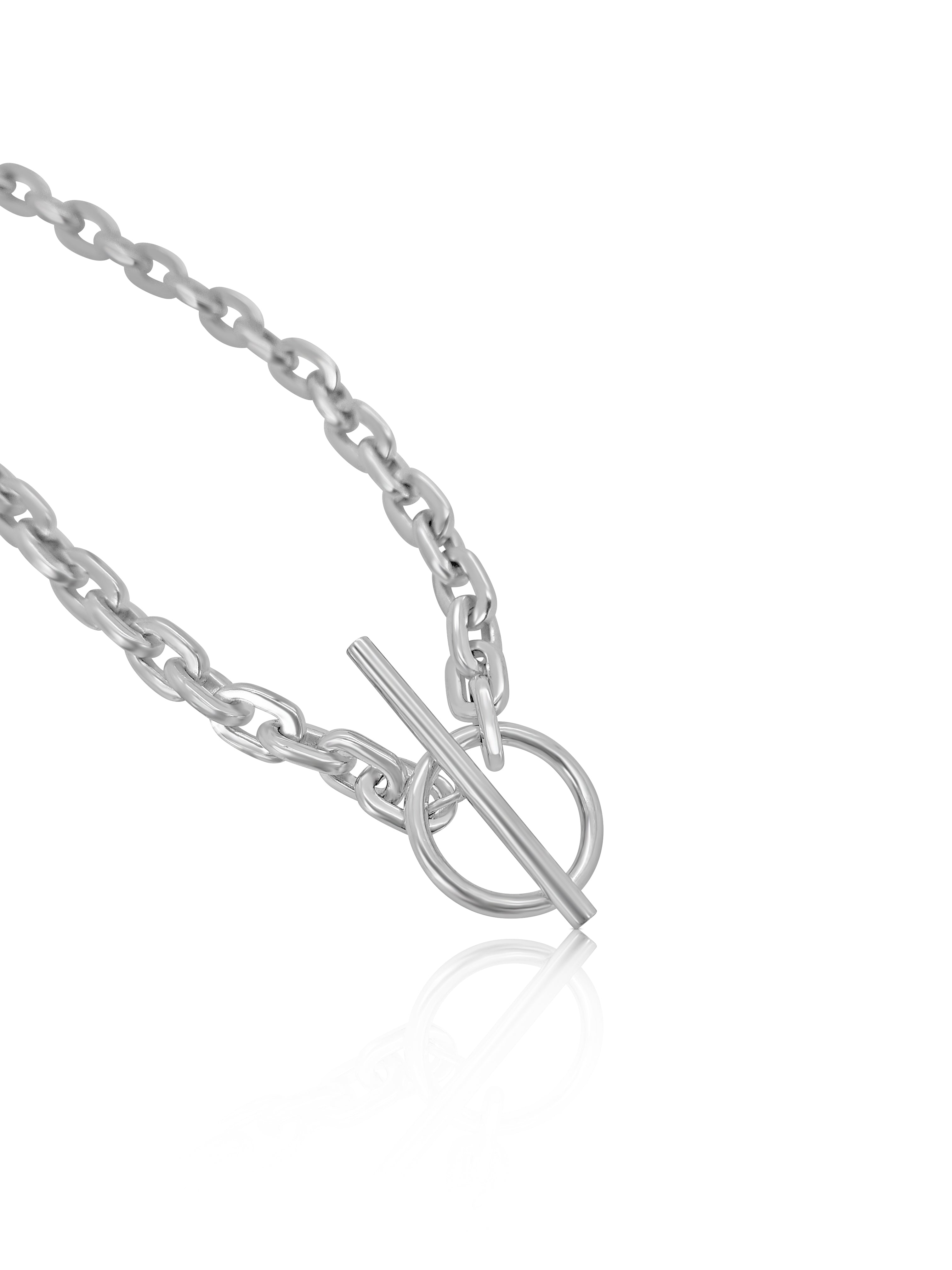 Sterling Silver T-Bar Chain Bracelet