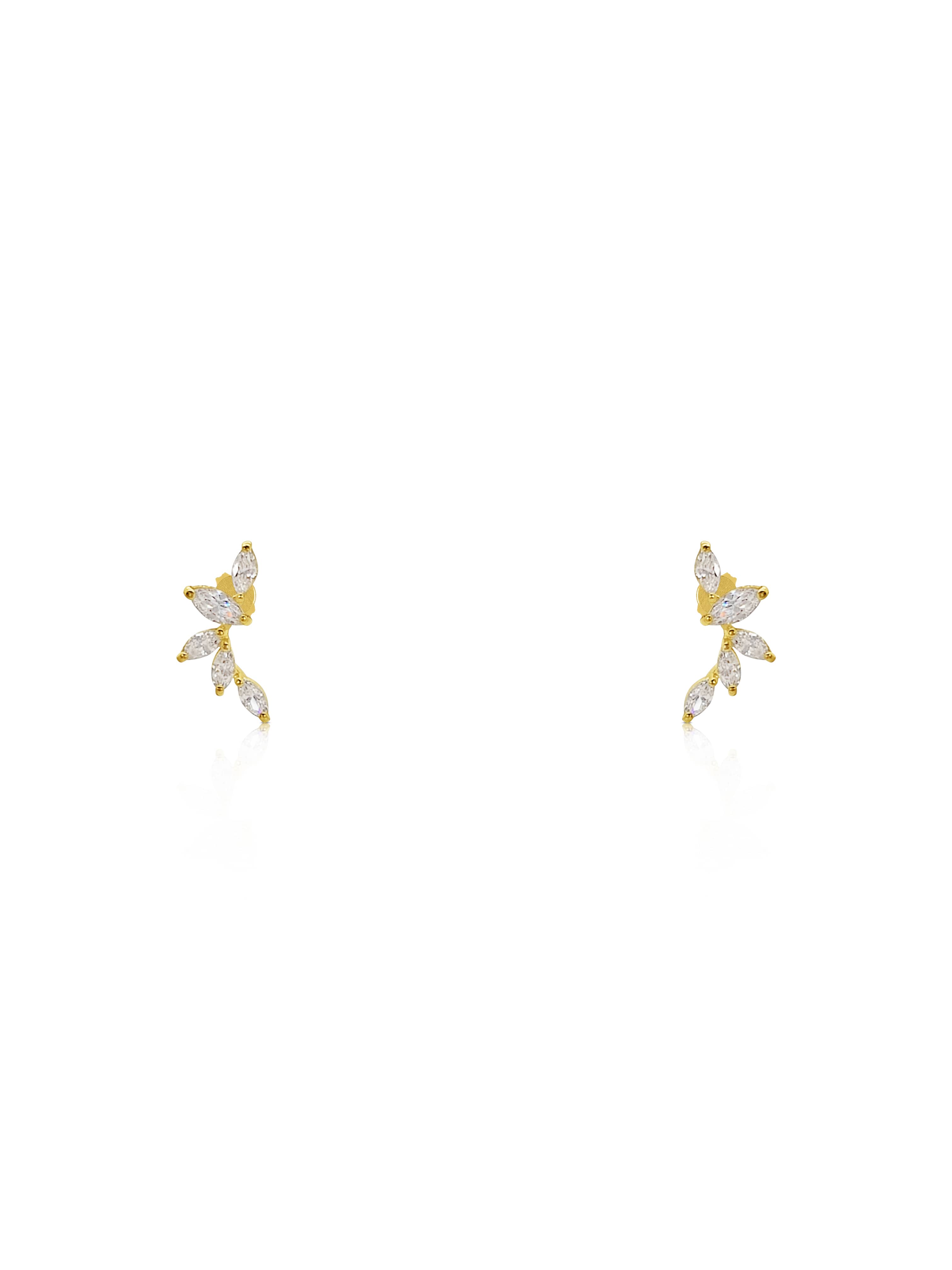Gold Crawler Earrings