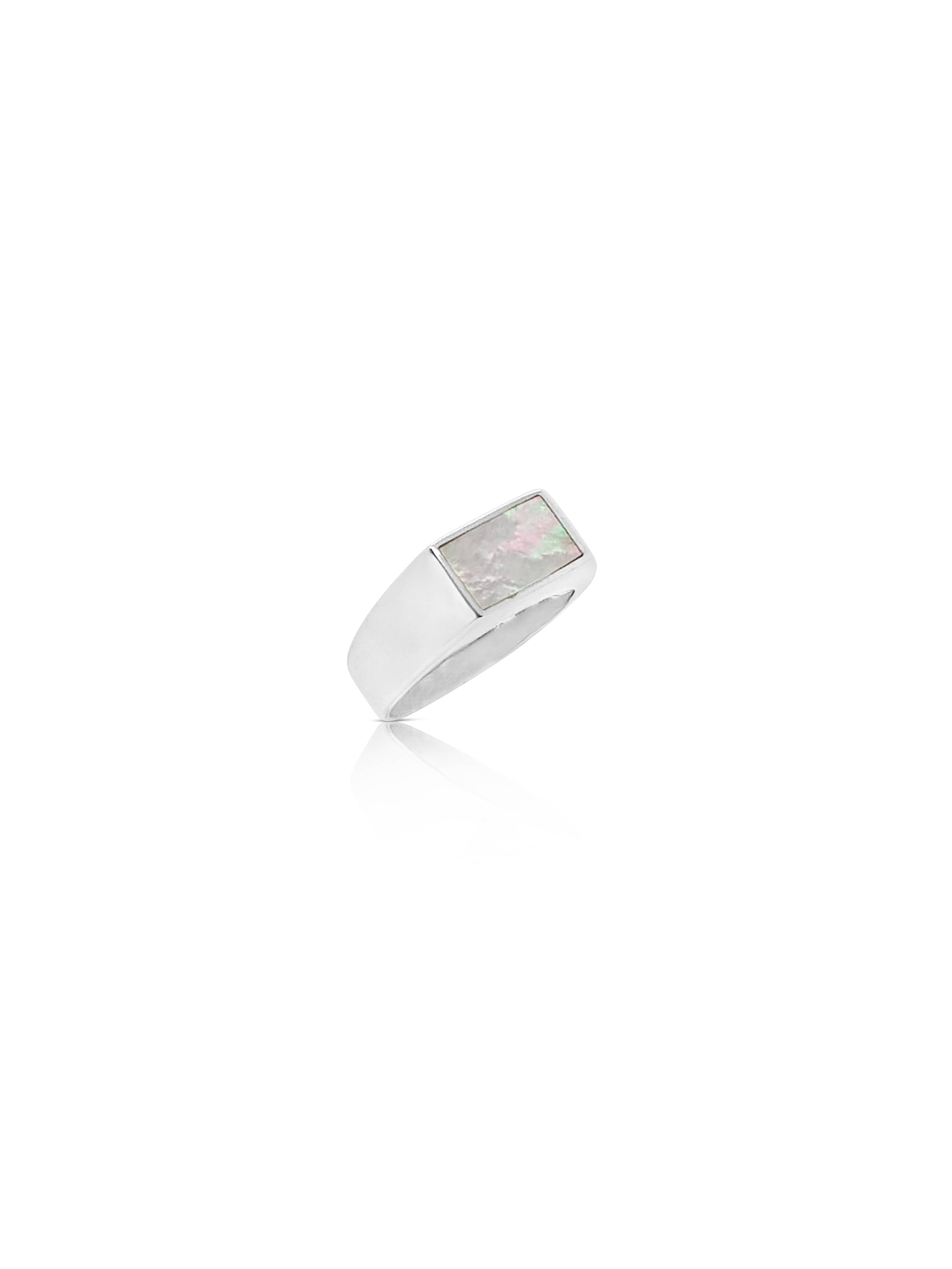Marble Effect Signet Ring