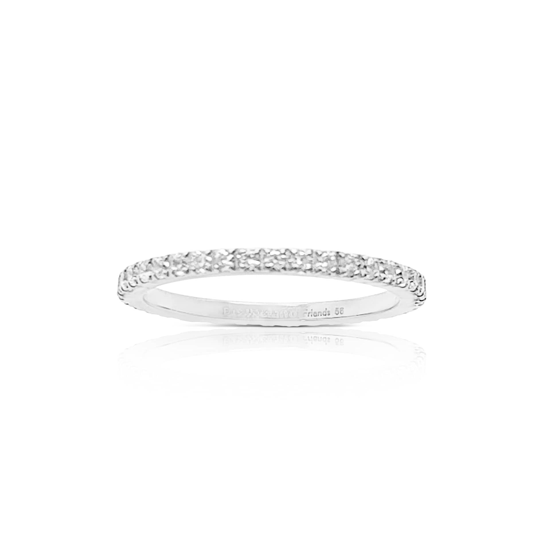 Silver CZ Stacking Ring