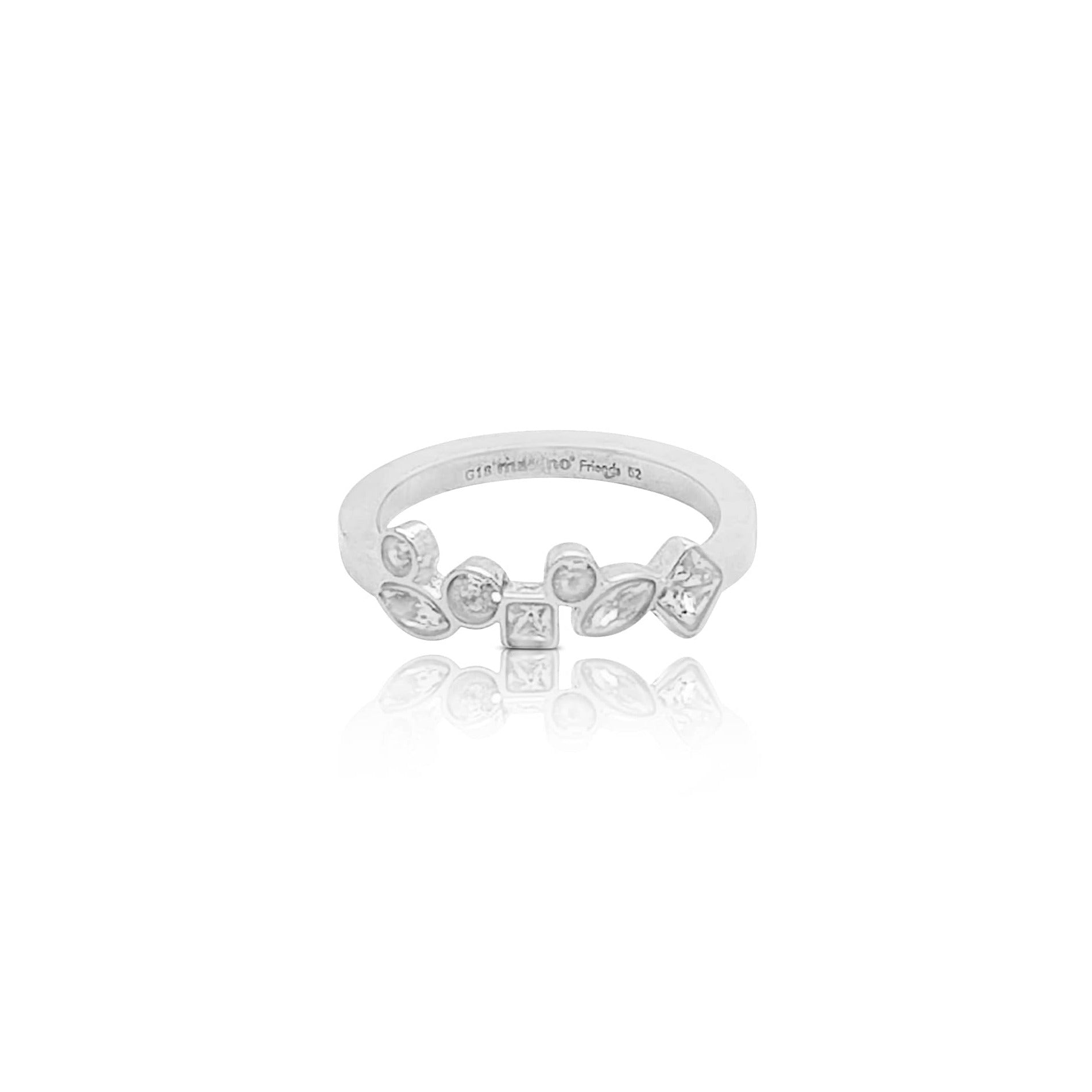 Multi Shape Stacking Ring Silver
