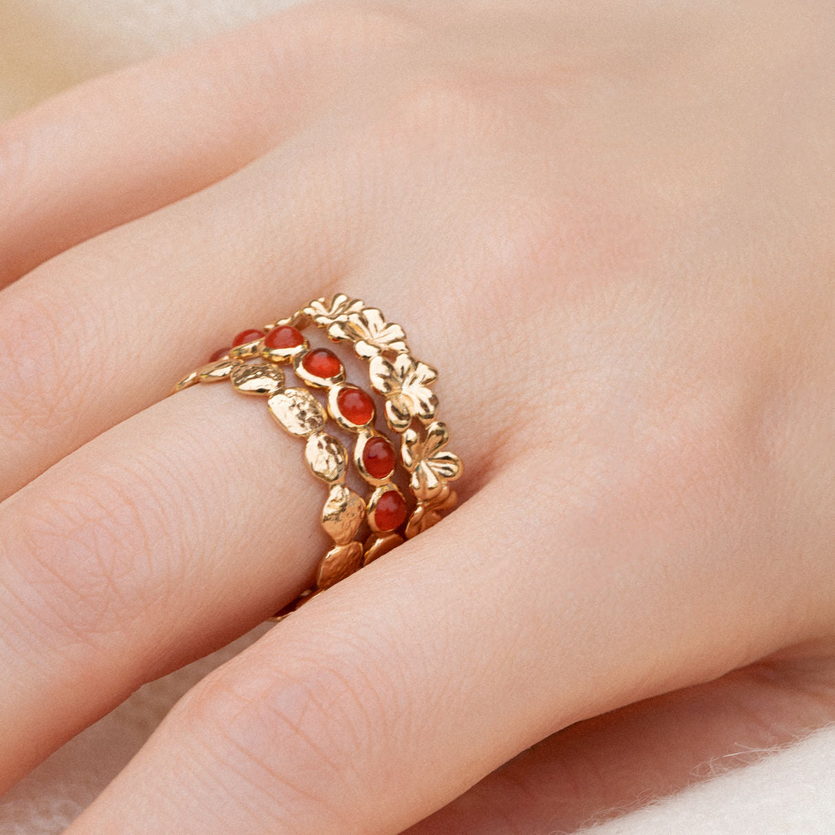 Red Agate Mimi Ring