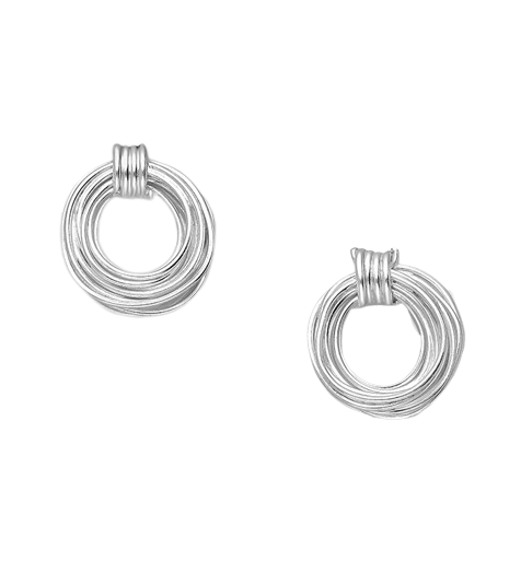 Silver Mini Wire Stud Earrings