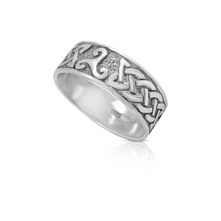 Sterling Silver Celtic Band with Triskele