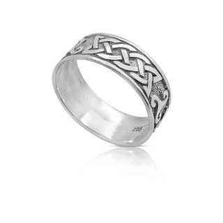 Sterling Silver Celtic Band with Triskele