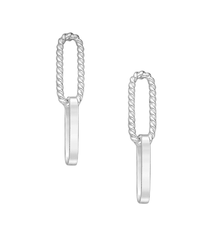 Silver Link Earrings