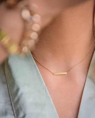 Rose Gold Bar Necklace