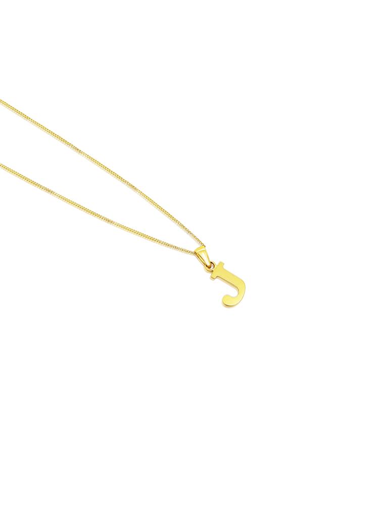 Ór Collection 9ct Gold 'J' Initial Necklace