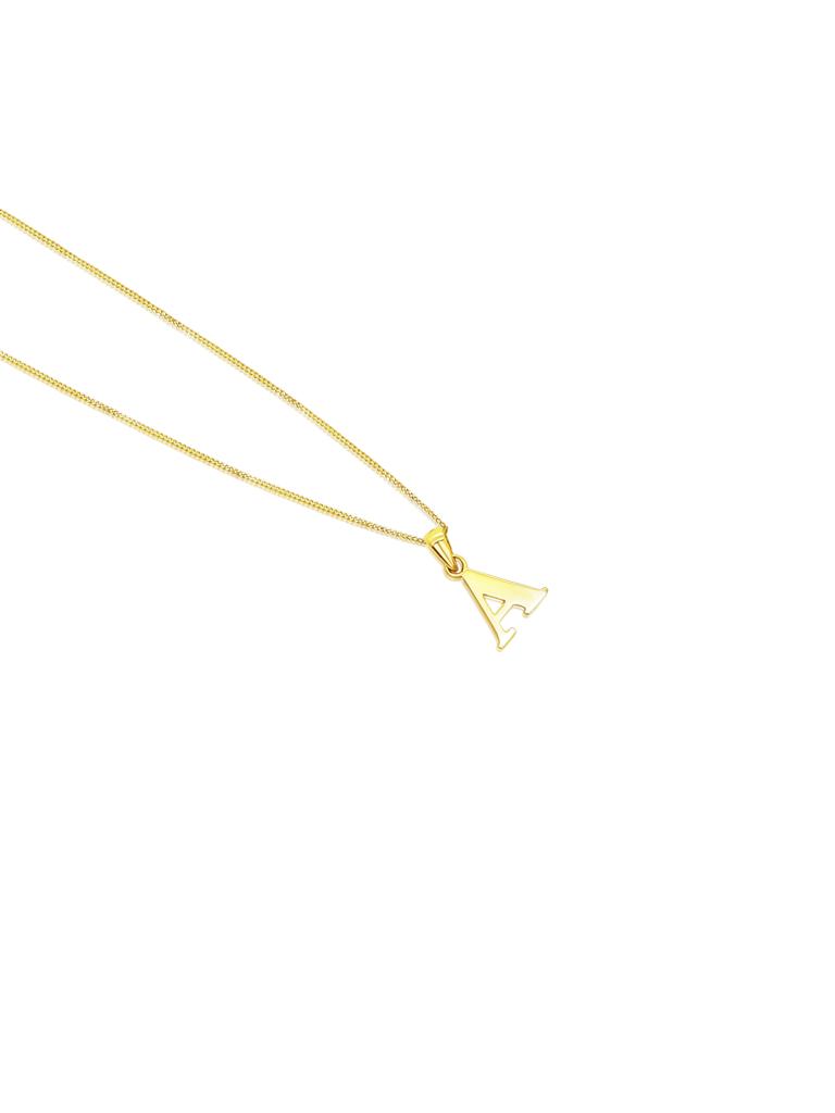 Ór Collection 9ct Gold 'A' Initial Necklace