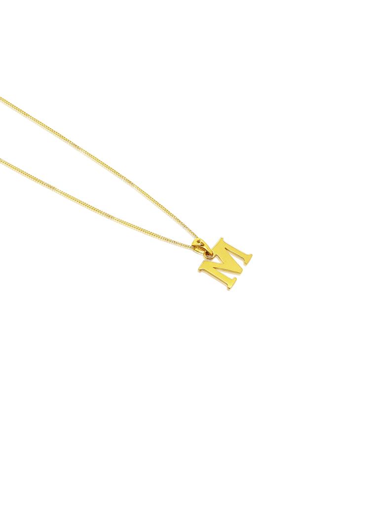 Ór Collection 9ct Gold 'M' Initial Necklace