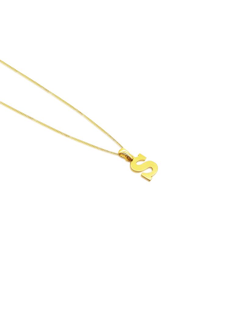 Ór Collection 9ct Gold 'S' Initial Necklace