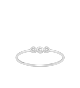 Silver Trio CZ Ring