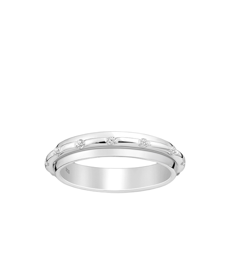 Silver Spinner Ring with CZ