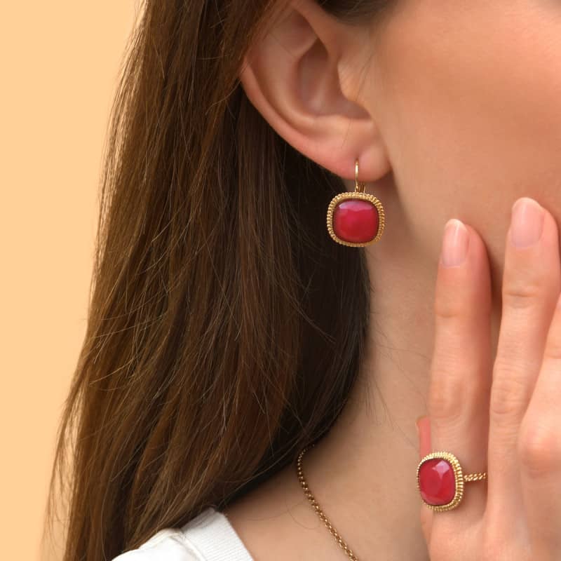 Bohemian Red Earrings