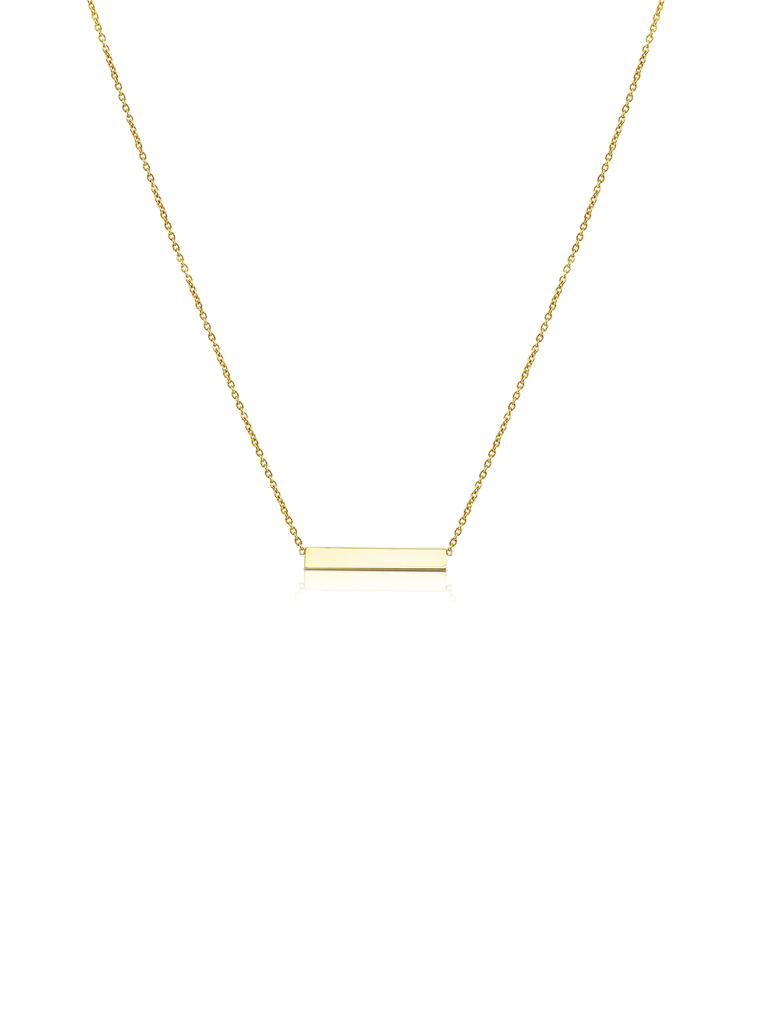 Ór Collection 9ct Yellow Gold Bar Necklace